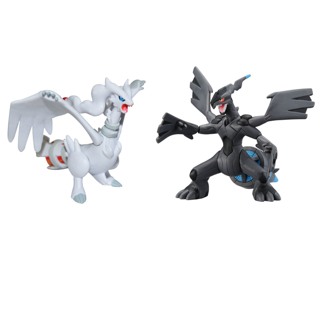 Pokemon Dragon and Electric Type Reshiram Zekrom Joints Movable Action  Figure Model Toys